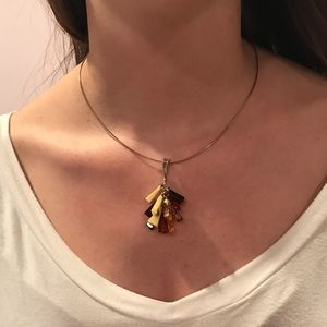 Unique rectangle block necklace
